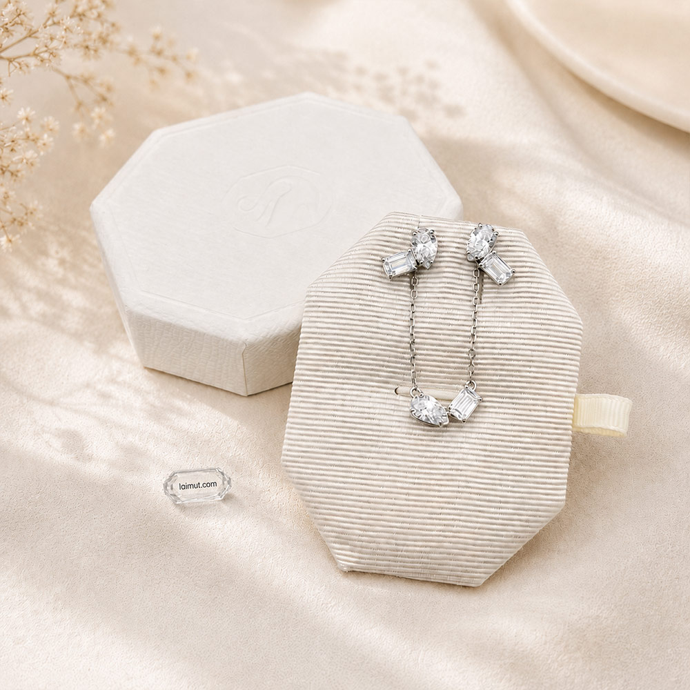 Chi tiết pear cut Bộ trang sức Swarovski 5665829 Mesmera Set