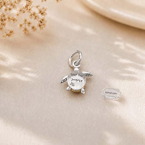 Charm Pandora 764432C01 2026 Pink Sea Turtle Lab-grown Diamond Dangle Charm | Laimut | Ảnh chụp thực tế