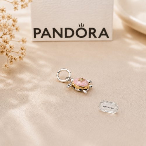 Charm Pandora 764432C01 2026 Pink Sea Turtle Lab-grown Diamond Dangle Charm | Laimut | Ảnh chụp thực tế