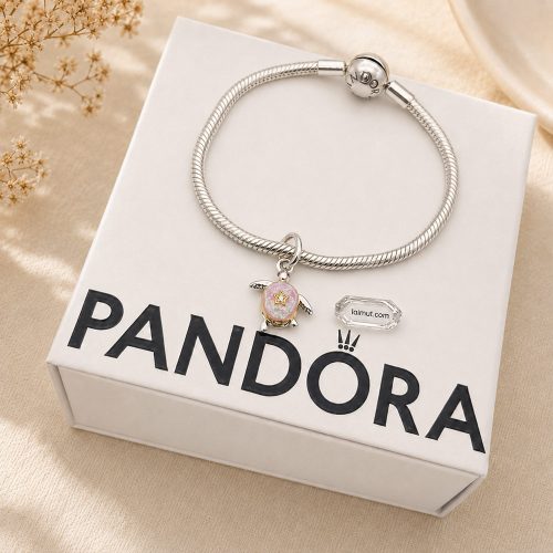 Charm Pandora 764432C01 2026 Pink Sea Turtle Lab-grown Diamond Dangle Charm | Laimut | Ảnh chụp thực tế