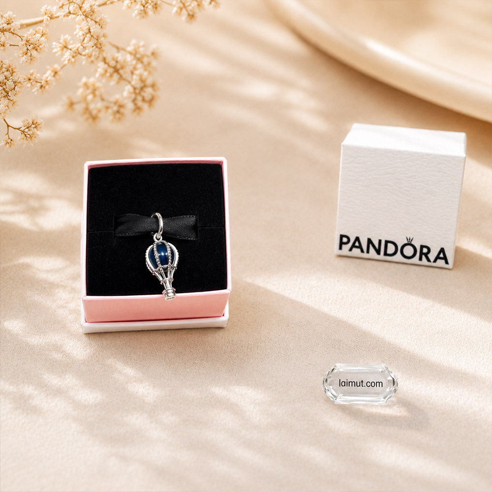 Charm Pandora 798064NMB Air Balloon Silver Dangle Charm | Laimut | Ảnh chụp thực tế fullbox