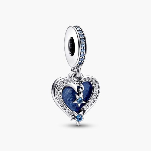 Charm Pandora 792356C01 Celestial Shooting Star Heart Double Dangle Charm | Laimut | Ảnh 3D