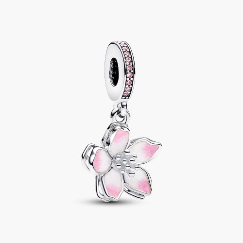 Charm Pandora 790667C01 Cherry Blossom Dangle Charm | Laimut | Ảnh 3D