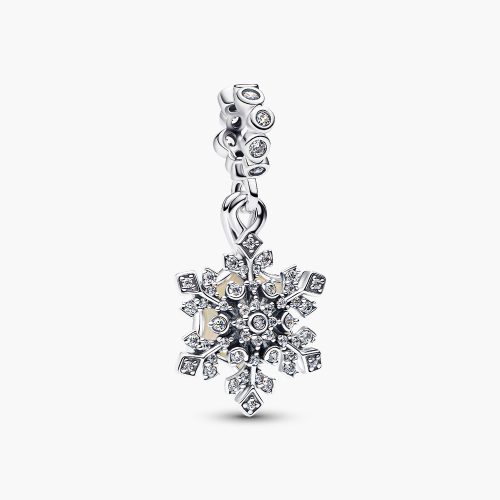 Charm Pandora 794142C01 Opalescent Snowflake Double Dangle Charm | Laimut | Ảnh 3D