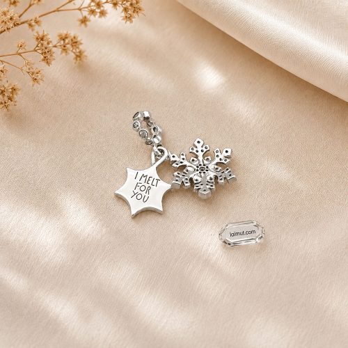Charm Pandora 794142C01 Opalescent Snowflake Double Dangle Charm | Laimut | Ảnh chụp thực tế