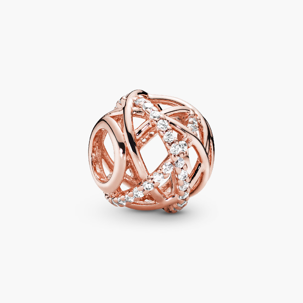 Charm Pandora 781388CZ Openwork Abstract PANDORA Rose Charm | Laimut | Ảnh 3D