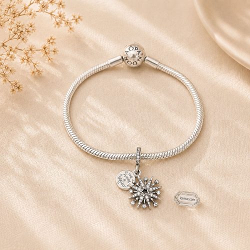 Charm Pandora 793512C01 Sparkling Firework Double Dangle Charm | Laimut | Ảnh chụp thực tế