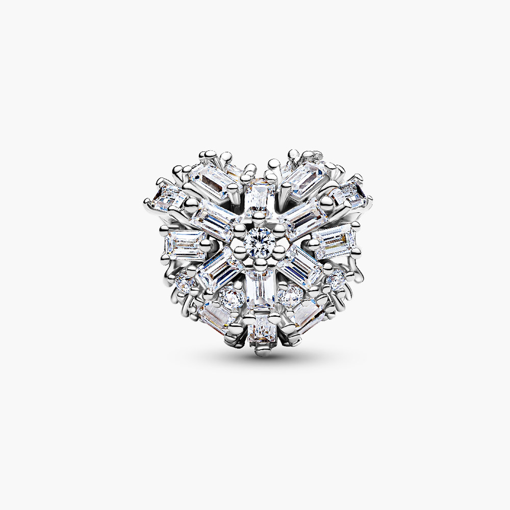 Charm Pandora 794240C01 Sparkling Heart Charm | Laimut | Ảnh 3D