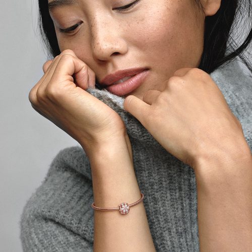 Charm Pandora 782383C01 Sparkling Herbarium Cluster Round Charm | Laimut | Ảnh mẫu đeo