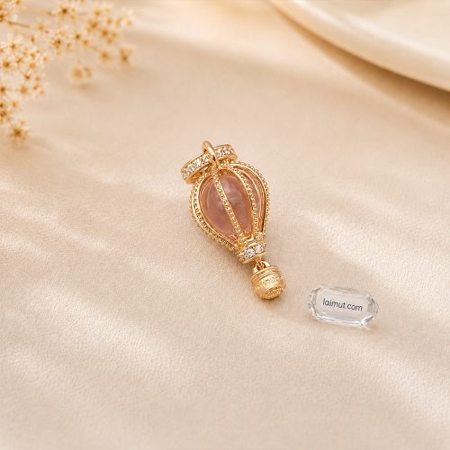 Charm Pandora 789434C01 Sparkling Pink Hot Air Balloon Dangle Charm | Laimut | Ảnh chụp thực tế