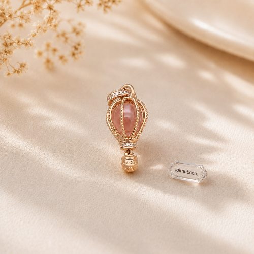 Charm Pandora 789434C01 Sparkling Pink Hot Air Balloon Dangle Charm | Laimut | Ảnh chụp thực tế