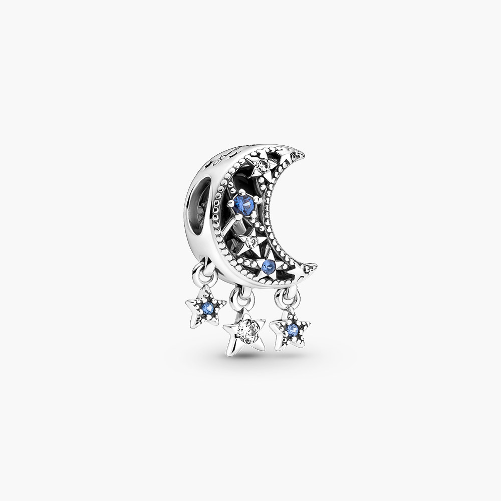 Charm Pandora 799643C01 Star & Crescent Moon Charm | Laimut | Ảnh 3D