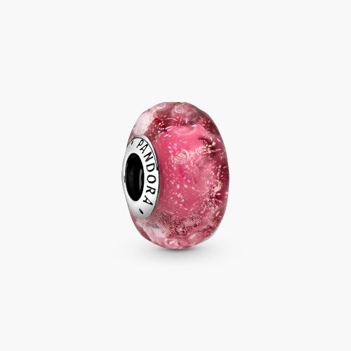 Charm Pandora 798872C00 Wavy Fancy Pink Murano Glass Charm | Laimut | Ảnh 3D