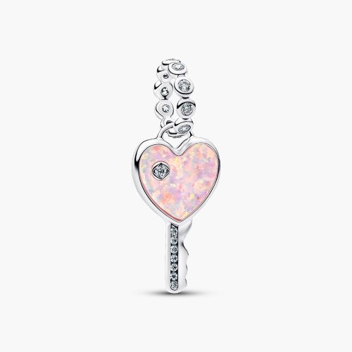 Charm Pandora 794427C01 Opalescent Heart Key Dangle Charm | Laimut | Ảnh 3D