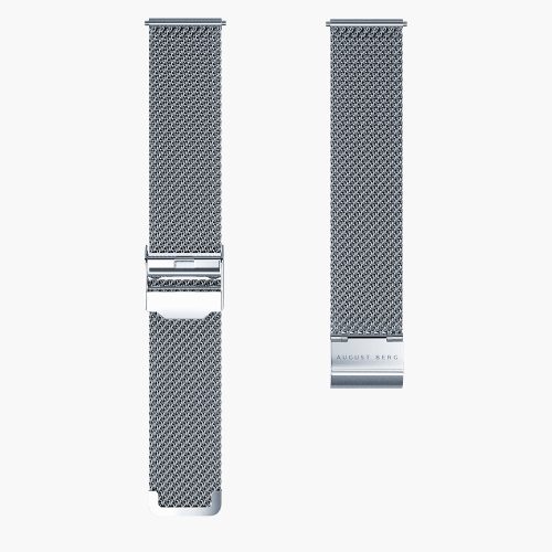 Dây đồng hồ August Berg Steel Milanese Mesh Silver 30mm | Laimut | Ảnh 3D