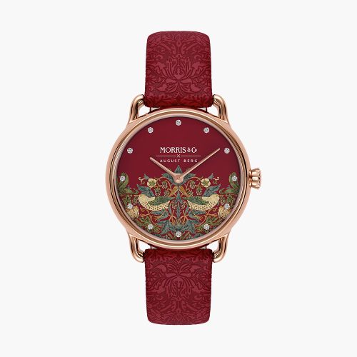 Đồng hồ August Berg M1ST0926A17LRDE Petite Strawberry Thief Crimson | Laimut | Ảnh 3D