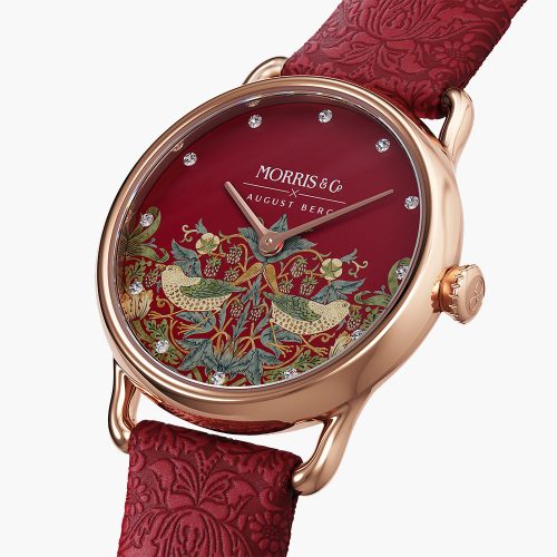 Đồng hồ August Berg M1ST0926A17LRDE Petite Strawberry Thief Crimson | Laimut | Ảnh 3D