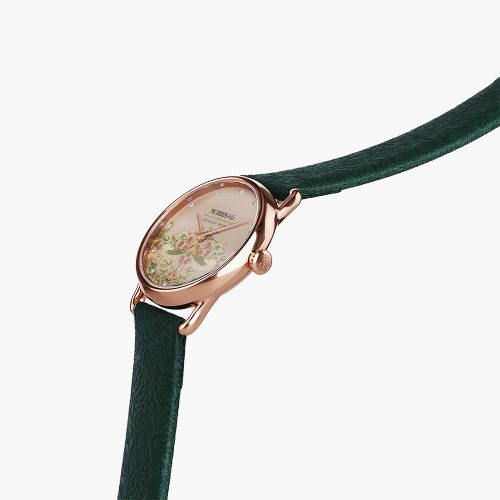 Đồng hồ August Berg x Morris & Co M1ST0926A26LGNE Petite Strawberry Thief Fennel | Laimut | Ảnh 3D