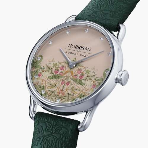 Đồng hồ August Berg M1ST0926E26LGNE Petite Strawberry Thief Fennel | Laimut | Ảnh 3D