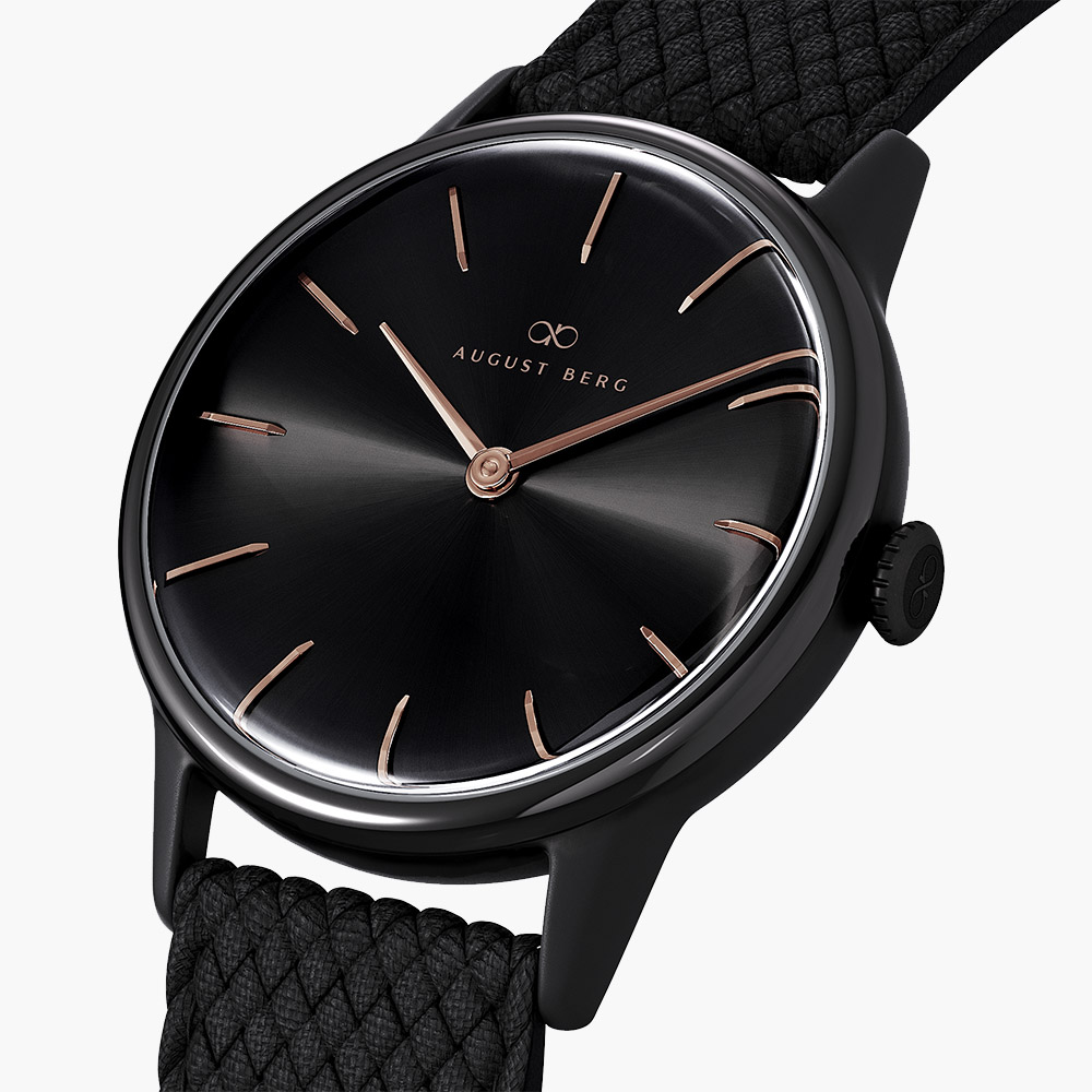 Đồng hồ August Berg 10232F01VBK Serenity Noir Black chính hãng | Ảnh 3D