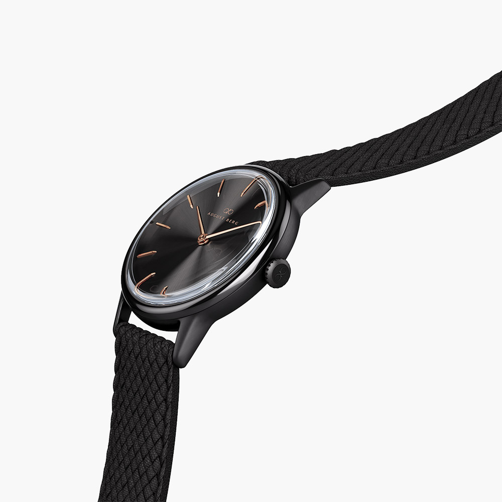 Đồng hồ August Berg 10232F01VBK Serenity Noir Black chính hãng | Ảnh 3D