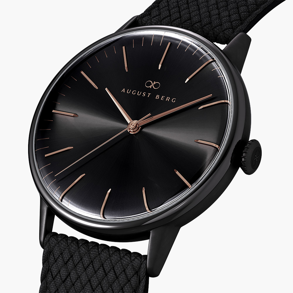 Đồng hồ August Berg 10240F01VBK Serenity Noir Black chính hãng | Ảnh 3D