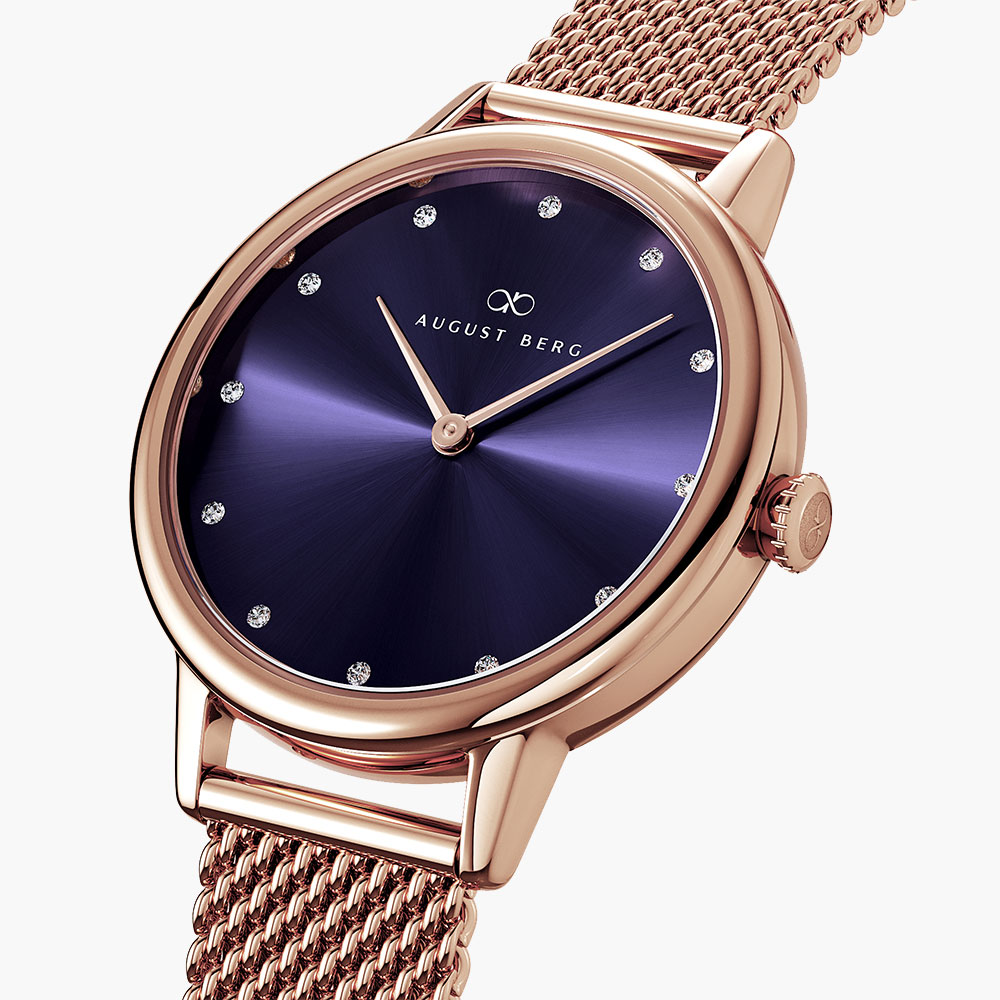 Đồng hồ August Berg 10928A33MRG Serenity Petite Royal Purple chính hãng | Ảnh 3D