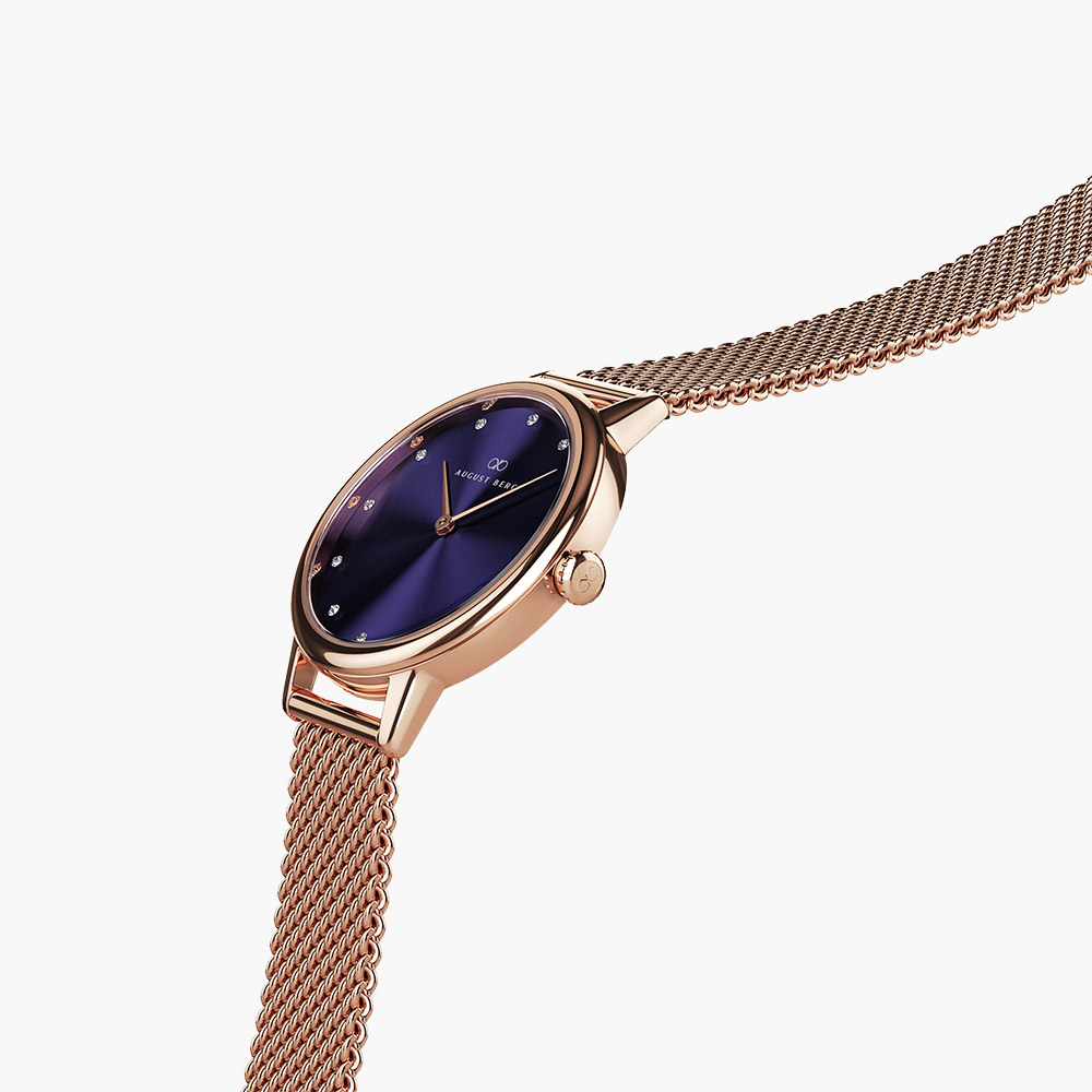 Đồng hồ August Berg 10928A33MRG Serenity Petite Royal Purple chính hãng | Ảnh 3D