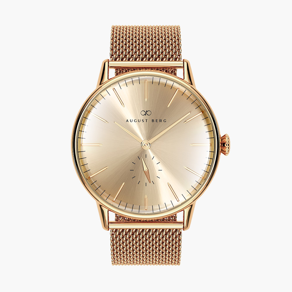 Đồng hồ August Berg 10140D02MGD Serenity Shine Gold chính hãng | Ảnh 3D