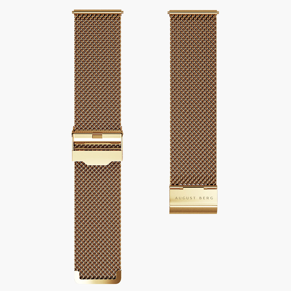 Dây đồng hồ August Berg 10140D02MGD Serenity Shine Gold chính hãng | Ảnh 3D