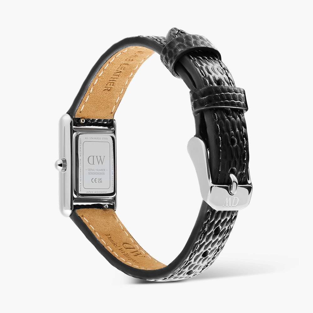 Đồng hồ Daniel Wellington DW00100901 Bound Mini Black Lizard Silver chính hãng