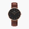 Đồng hồ Daniel Wellington DW00100124 Classic St Mawes Black Rose Gold chính hãng