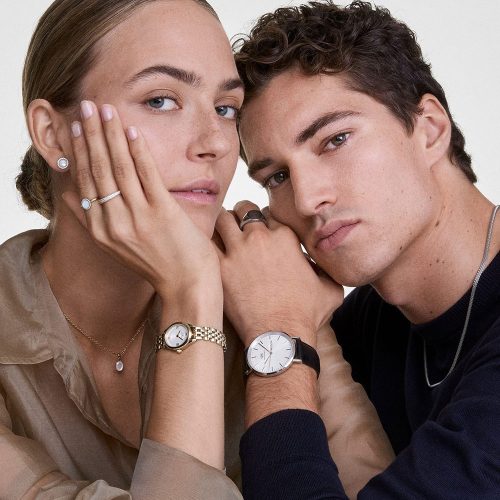 Mẫu đeo Đồng hồ Daniel Wellington DW00100805 Ophelia Mini Rose Gold