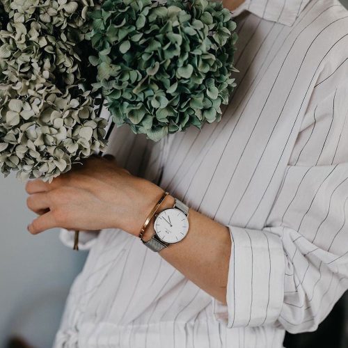 Mẫu đeo Đồng hồ Daniel Wellington DW00100164 Petite Sterling Silver