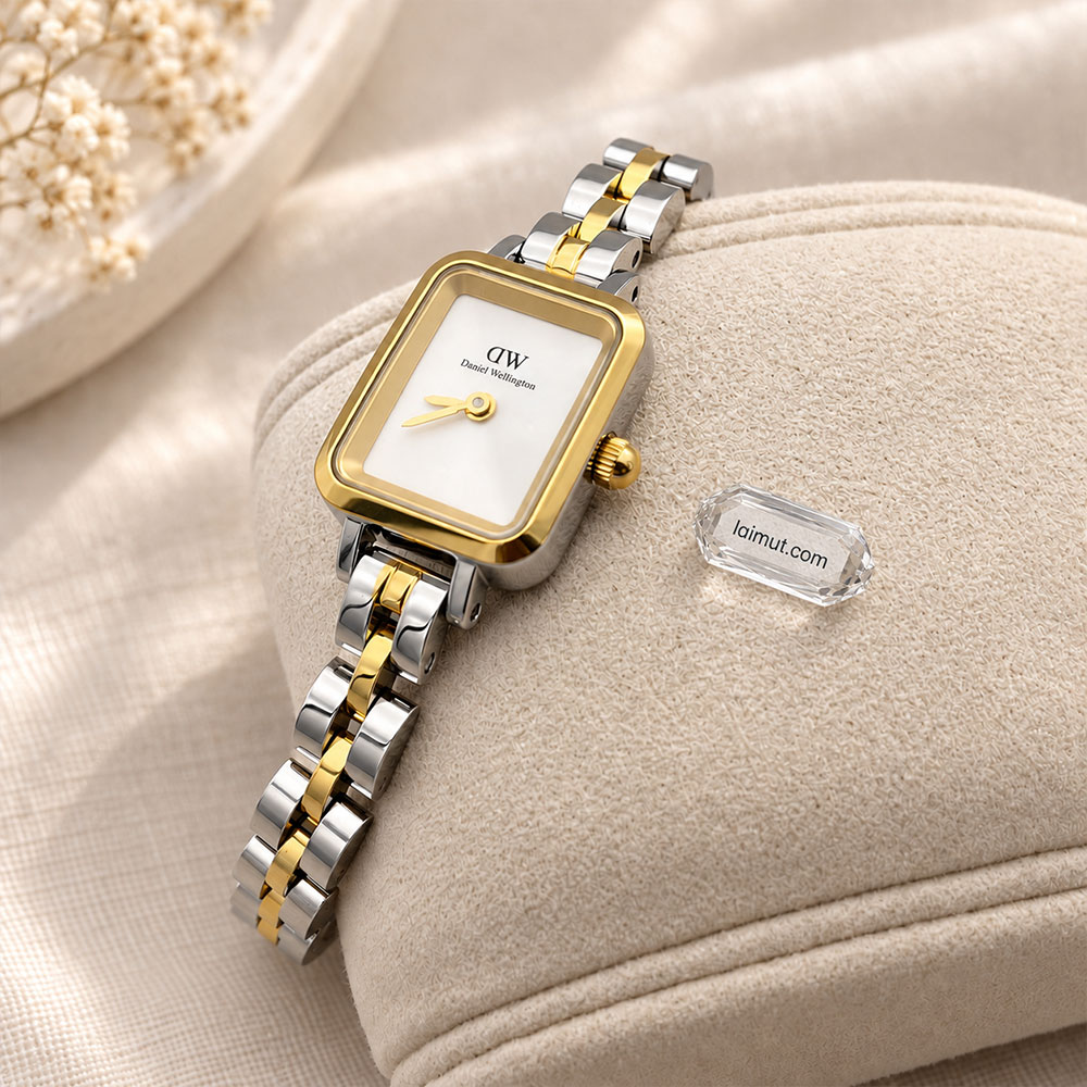 Chi tiết Daniel Wellington DW00100925 Quadro Mini Arch Two Tone Gold