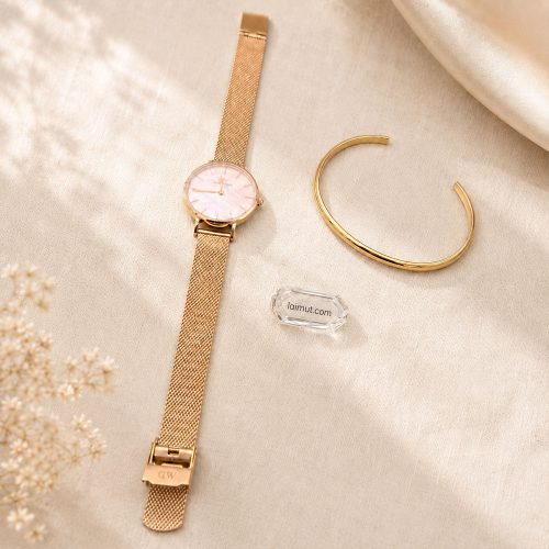 Dây mesh vàng hồng Đồng hồ Daniel Wellington DW00100513