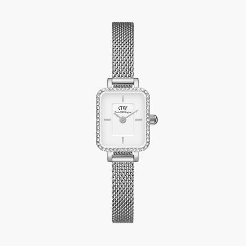 Đồng hồ Daniel Wellington DW00100732 Quadro Mini Lumine Bezel Silver chính hãng