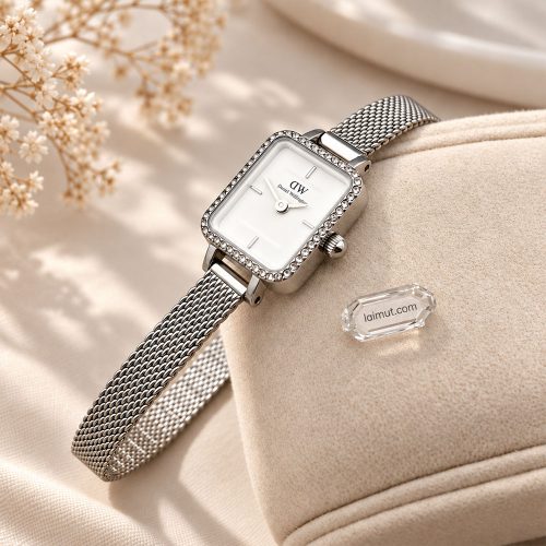 Chi tiết Daniel Wellington DW00100732 Quadro Mini Lumine Bezel Silver