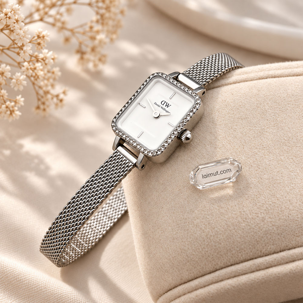 Chi tiết Daniel Wellington DW00100732 Quadro Mini Lumine Bezel Silver