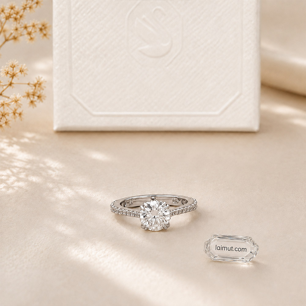 Nhẫn Swarovski Stilla Cocktail Ring chụp thật mặt trước