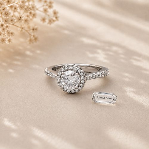 Chi tiết viên trung tâm Nhẫn Swarovski Una Angelic Ring