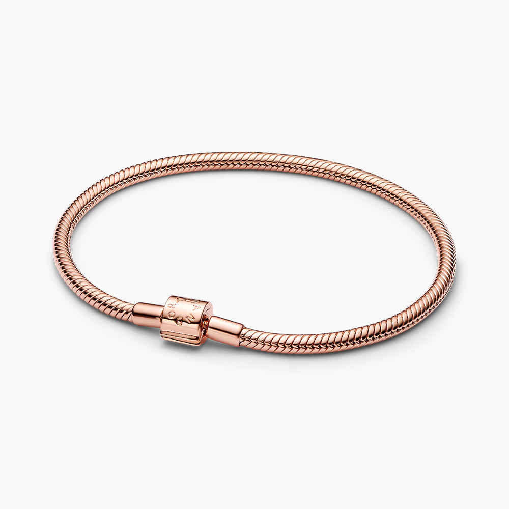 Vòng charm Pandora 584891C00 Barrel Clasp Snake Chain Bracelet | Laimut | Ảnh 3D