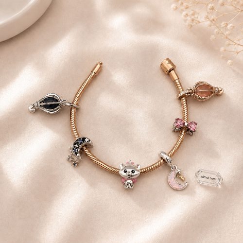 Vòng charm Pandora 584891C00 Barrel Clasp Snake Chain Bracelet | Laimut | Ảnh chụp thực tế