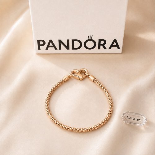 Vòng charm Pandora 582731C00 Studded Chain Bracelet | Laimut | Ảnh chụp thực tế