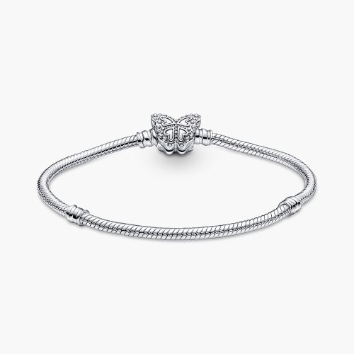 Vòng tay Pandora 590782C01 Butterfly Clasp Snake Chain Bracelet chính hãng