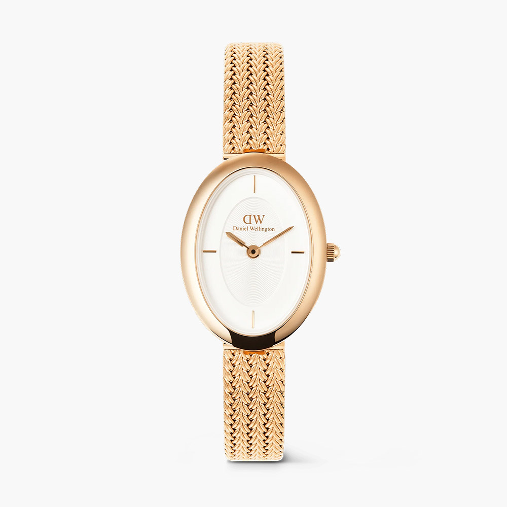 Đồng hồ Daniel Wellington DW00100883 Juliette Braided Mesh White Sunray Rose Gold 20x26mm