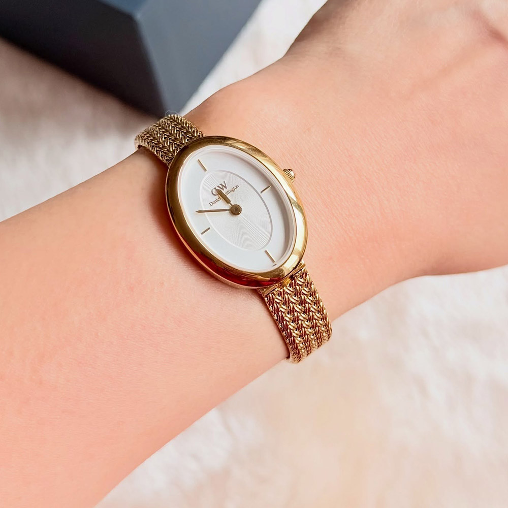 Chi tiết Daniel Wellington DW00100883 Juliette Braided Mesh Rose Gold
