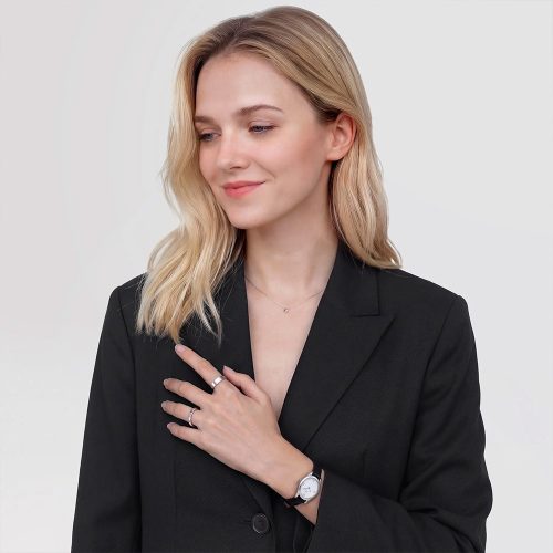Mẫu đeo Daniel Wellington DW00100887 Ophelia Mini Black Lizard