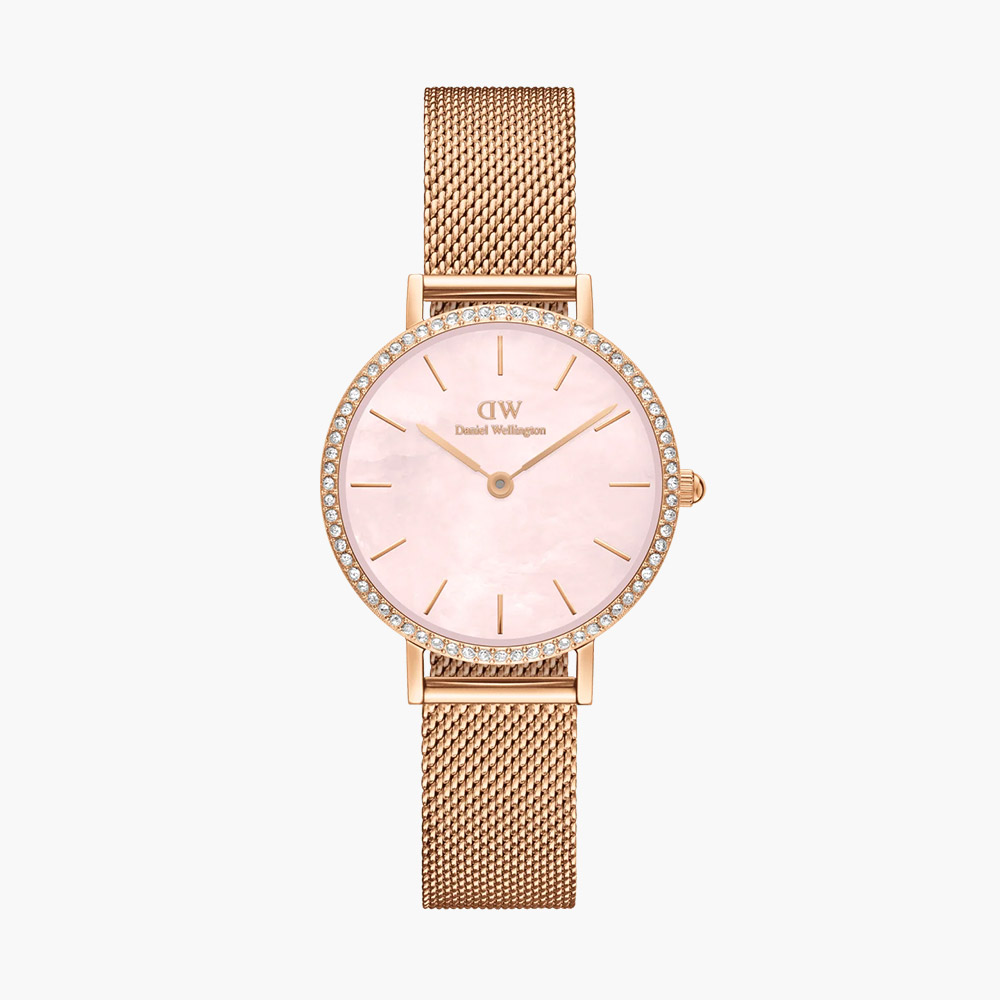 Đồng hồ Daniel Wellington DW00100663 Petite Lumine Bezel Melrose Pink MOP 28mm