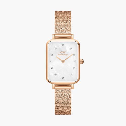 Đồng hồ Daniel Wellington DW00100578 Quadro Lumine Pressed Piano Rose Gold 20x26mm